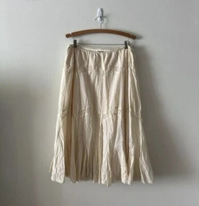 Elie Tahari Women’s Crochet Lace Skirt Sz 14 Lined Boho Prairie Flowy Peasant - Picture 1 of 15