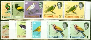 Gambia 1963 Birds Set of 8 to 1s SG193-200 in V.F MNH Pairs