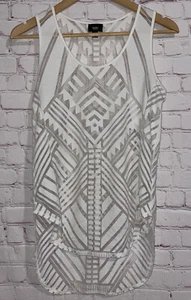 Mossimo Damen Tanktop transparent Farbe weiß Größe XS - Bild 1 von 7