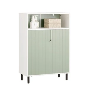 B-waren Badkommode Midischrank Badschrank Sideboard Flurschrank BZR138-GR-bwaren - Bild 1 von 9