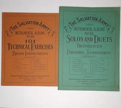 Salvation Army Instrumental Albums 15 and 19. Vintage Sheet music & 1971 receipt - Image 1 of 4
