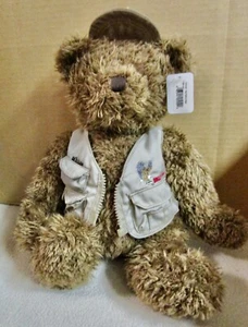 Eagle Claw Plush Bear brown. Fishing bear Broken Zipper. (L) - Picture 1 of 3
