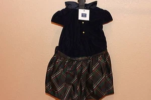 JANIE AND JACK GIRL  BLACKWATCH DRESS MULTI COLOR 12 TO 18 MONTHS RETAIL 79.00 - Picture 1 of 4
