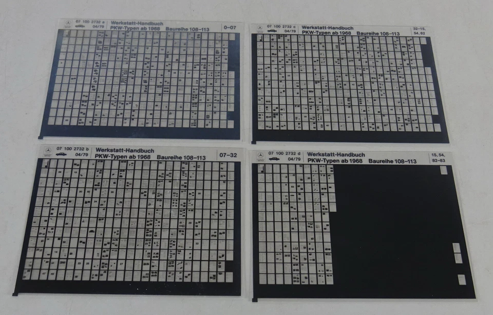 Manual De Taller Microfich Mercedes Benz R113 280 SL Pagoda 280 300 SE SEL 6.3 - Imagen 1 de 1