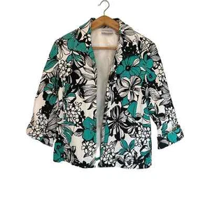 Alfred Dunner Damen-Blazer Größe 12 Petite mehrfarbig offen vorne - Bild 1 von 7