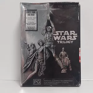 Star Wars Trilogy Episode IV V & VI DVD Box Set 2004 4-Disc Set PAL R4 Free Post - Picture 1 of 4