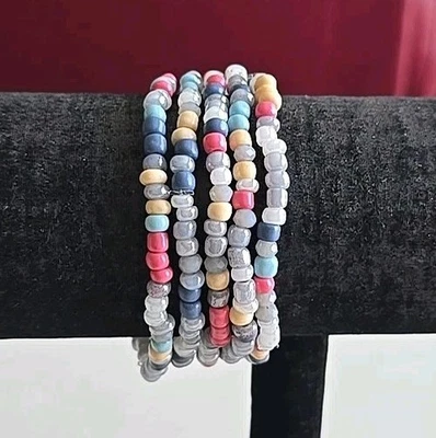 Pulseras Michele's Attic Boutique de 4 mm con cuentas de semillas (5 piezas) - Candy Shop 556552 Foto 1 de 4