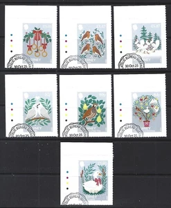 ALDERNEY 2025 12 DÍAS DE NAVIDAD SET DE 7 FINOS USADOS - Imagen 1 de 1