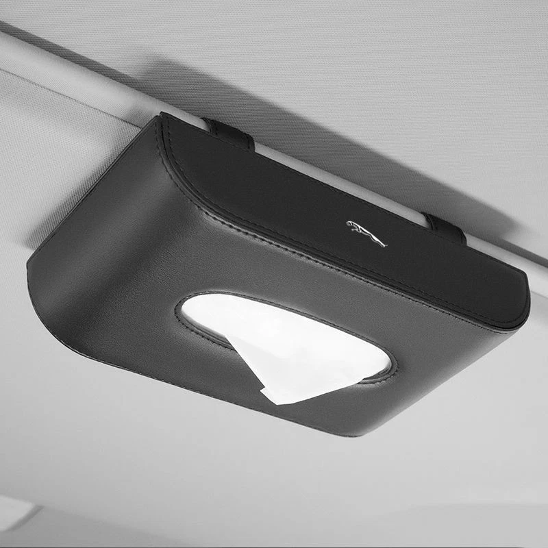 Leather Car Sun Visor Center Armrest Tissue Paper Box Accessories for Jaguar Foto 1 de 1