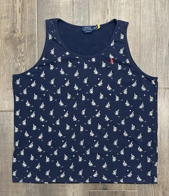 Polo Ralph Lauren парусник Майка без рукавов рубашка все над печать мужской XXL 2XL - Изображение 1 из 4