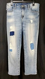 Pantalones de mezclilla Rock Republic Indee desgastados retazos 27" entrepierna para mujer 10 MEDIANOS - Imagen 1 de 13