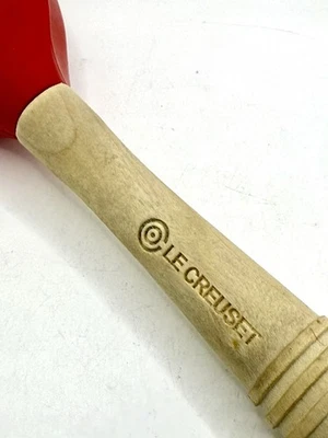 Le Creuset Red Silicone Spatula W/a Curved & Straight Edge 12.75”L x 2.25”W - Image 1 of 4