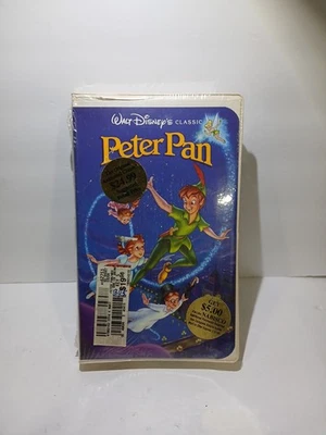 Peter Pan VHS- Black Diamond Walt Disney Classics 1990 Sealed — 第 1/4 张图片