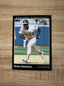 1993 Score Pinnacle Baseball Rickey Henderson Card 29 Oakland A's - Picture 1 of 3
