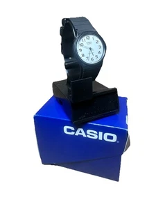 Casio MQ24-7B2, klassische Analoguhr, schwarzes Resin, weißes Zifferblatt, wasserdicht - Bild 1 von 8