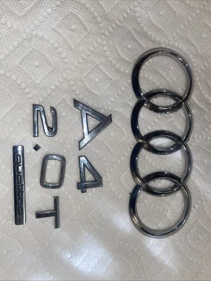 Audi A4 2.0T 2006-2008 emblema logotipo letras símbolo puerta trasera maletero cromado Foto 1 de 4