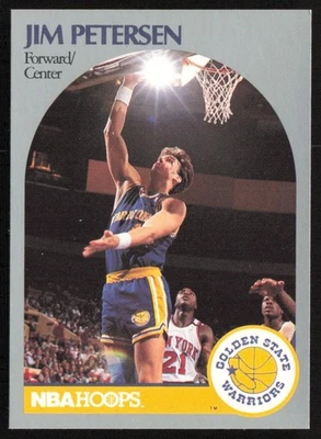 1990-91 NBA Hoops Jim Petersen Golden State Warriors #117 - Image 1 of 2