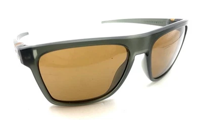 Oakley Leffingwell 绿色金色方形包裹式太阳镜棕色镜片美国设计师 — 第 1/4 张图片