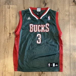 Maglia vintage Adidas Milwaukee Bucks bambini giovani grande Brandon Jennings vintage - Foto 1 di 8