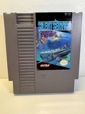 Silent Service (Nintendo NES, 1989) Authentic. Tested and Working. - Image 1 of 3