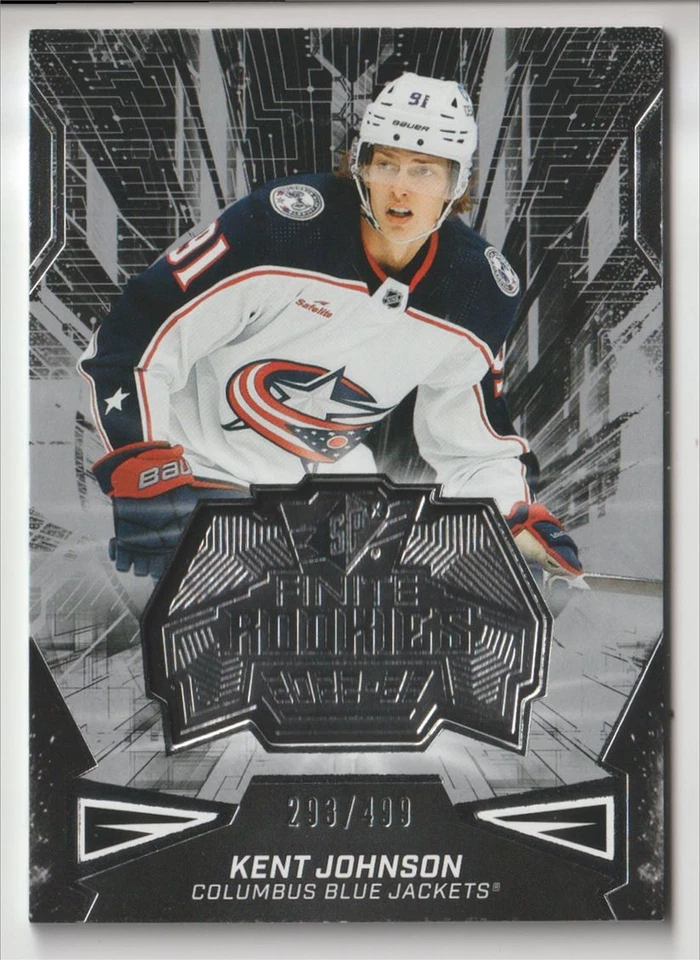 2022-23 SPX FINITE ROOKIES KENT JOHNSON 293/499 COLUMBUS BLUE JACKETS #F-22 - Image 1 of 2