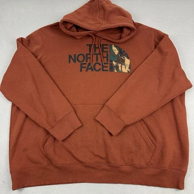 The North Face Hoodie Men 3XL Orange Pullover Sweatshirt Pockets Outdoor XXXL - Image 1 of 4