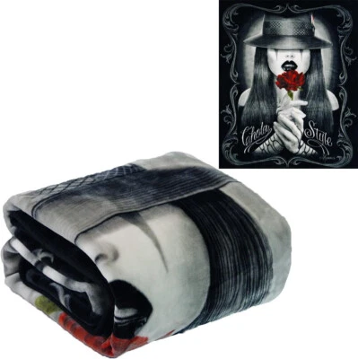 Chola Style Mexican Blanket, Plush Queen Size Throw, Extremely Soft  - Image 1 of 3