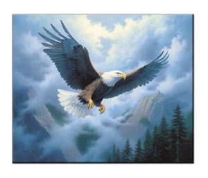 Eagle Majestic Bird Of Prey Soaring Oil painting pictures printed on canvas,III - Picture 1 of 10