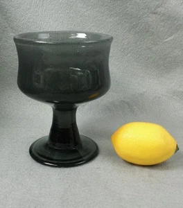 ERIK HOGLUND BODA GLASS GREY POKAL VASE Mid-Century Modern Scandinavian - Picture 1 of 7