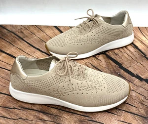 Frankie 4 Dimity Sneakers Womens Size 9 Sand Beige Rose Gold Slip Resistant - Picture 1 of 14