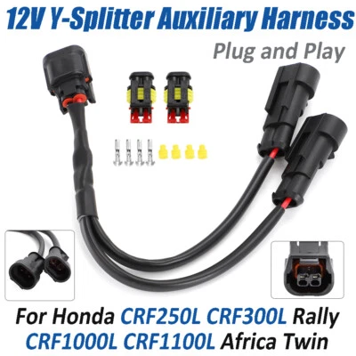 12V Y-Splitter Power Outlet Side Consumer For Honda CRF 250 L CRF 300 L Rally BJ - Image 1 of 4