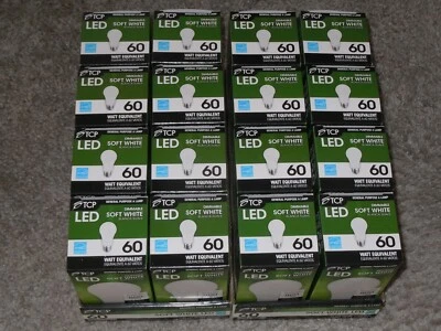 16 TCP LED A19 SOFT WHITE A19 DIMMABLE 2700K 60W 60 WATT 9.5 WATT LIGHT BULBS - Image 1 of 3