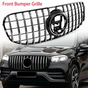 Chrome+Black Front Grille W/ Camera For Mercedes Benz X167 GLS450 GLS580 20-2023 - Picture 1 of 16