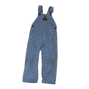 Vintage Oshkosh B'Gosh Floral Corduroy Overalls Y2K Size 5 - Picture 1 of 6