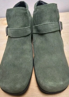 MARKON PRINCIPE Geeen Suede Booties SE 8.5 W VGC  Boho Cool Retro Style - Image 1 of 4