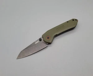 CRKT Overland 6280 Pocket Knife Schwarz Design Frame Lock Stonewash Blade Green - Picture 1 of 7