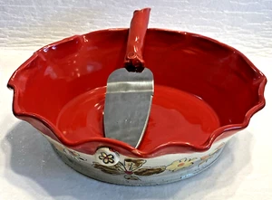 Deb Babcock ~ Blue Sky Art Pottery ~ Pie Dish with Server - Picture 1 of 16