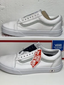 Vans Sneakers Old Skool USPS Denim White Leather Women's Size 5 New - Picture 1 of 12