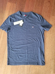 T-Shirt Herren Tommy Hilfiger Jeans S/M blaugrau neu m. Etikett - Bild 1 von 2