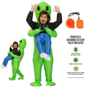 Inflatable Alien Kids Costume Blow Up Alien Outfit for Children Aliens Dress Up - Picture 1 of 10