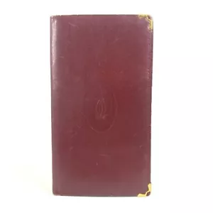 CARTIER Must de Line logo wallet Long wallet Long Wallet Leather wine-red - Foto 1 di 13