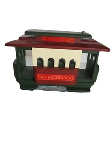VINTAGE WOODEN TROLLEY CAR MUSIC BOX FROM SAN FRANCISCO MUSIC BOX CO. - Picture 1 of 12