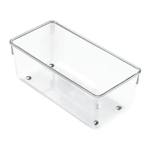 iDesign Linus 20x10cm Kitchen Drawer Organiser Home/Office Storage Tray Clear - Picture 1 of 4