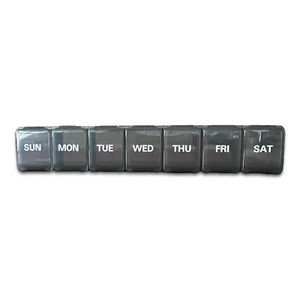 Weekly Pill Storage Box Vitamin Medicine Organizer Case Large Jumbo 7-Day Gray - Picture 1 of 5