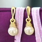 Gold And Pearl 1? Drop Earrings