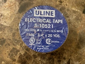 Uline BROWN Electrical Tape S-10521 3/4” X 20 yds 7 mil New x 1 roll - Picture 1 of 5