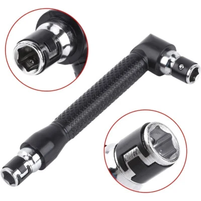 L-Shaped Dual Head 1/4" Hex Wrench 90° Right Angle Screwdriver Adapter Tool - Image 1 of 4