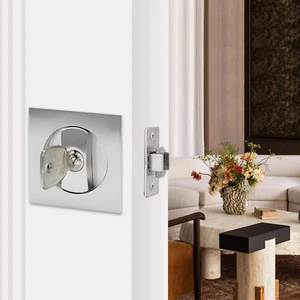 1/2 Pack Invisible Durable Door Locks Handle with Keys  Sliding Barn Wooden Door - Picture 1 of 32