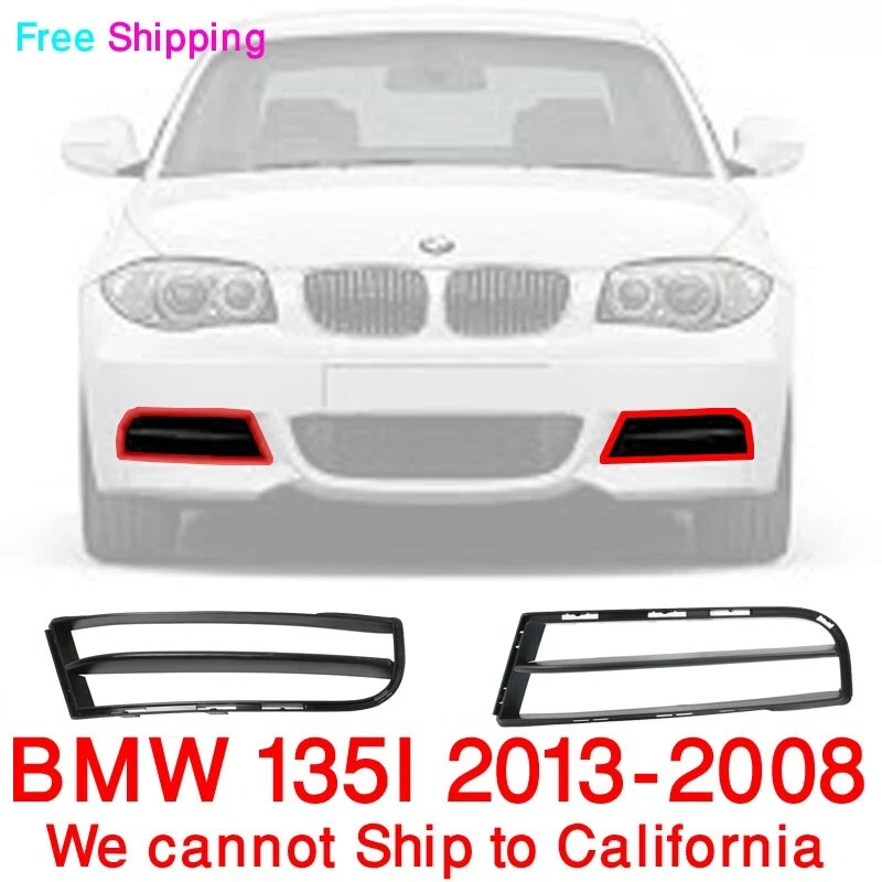 For 2008-2013 BMW 135i 2013 135is Bumper Grille Left Right Front Textured Black  Foto 1 de 4