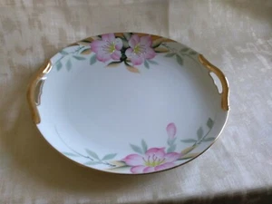 NORITAKE Azalea Gold 9,5" 2 manici piatto da portata per biscotti per torte - marchio rosso - Foto 1 di 6